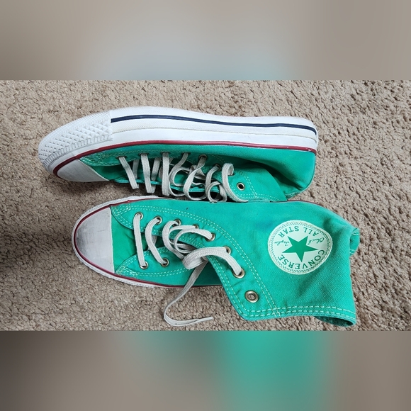 Converse Teal High-Top Sneakers - Picture 3 of 3